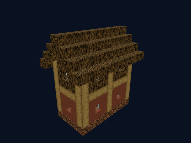 Большой дом (дуб): схематика Minecraft