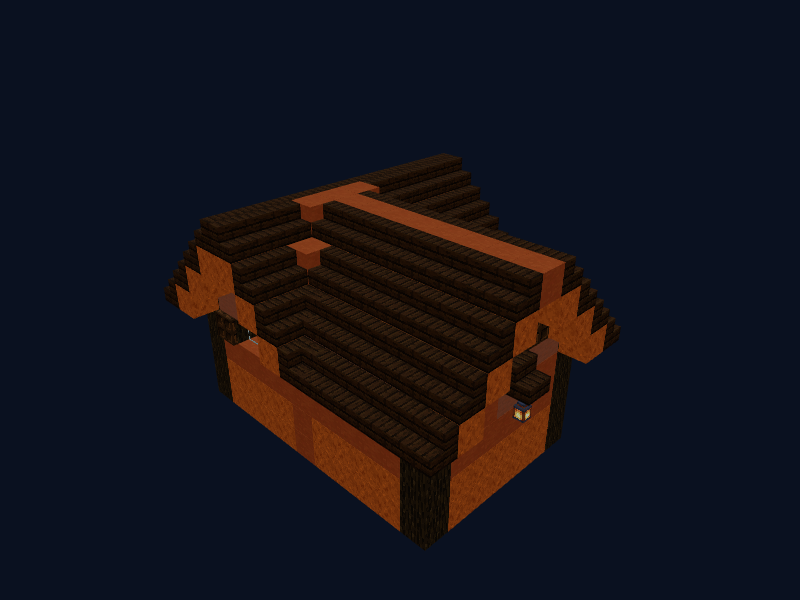 Дом в бесплодных землях: схематика Minecraft