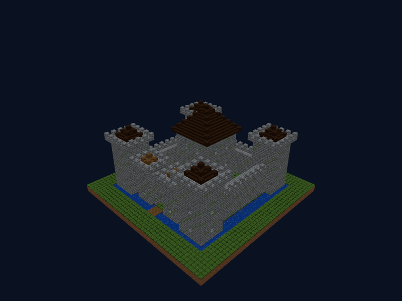 Средневековый замок: схематика Minecraft