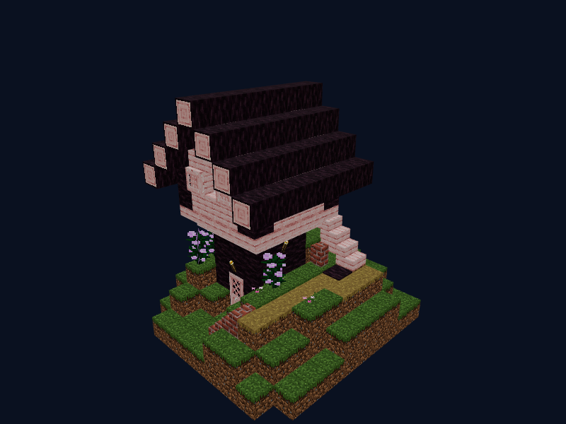 Вишнёвый дом: схематика Minecraft